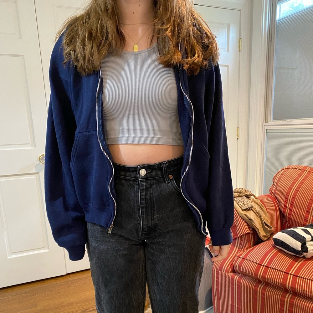 Fruit of the loom navy zip up